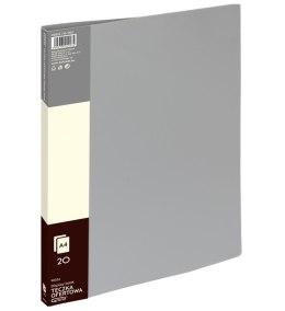 Teczka ofertowa 9002A, szary, 20 koszulek GRAND 120-1820