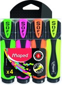 Zakreślacz FLUO PEPS ULTRA mix 4 szt.etui 746047 MAPED