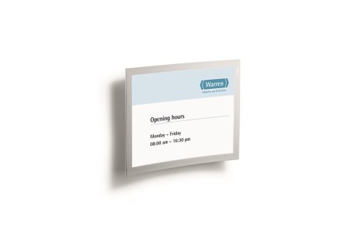 DURAVIEW WALL tabliczka naŹ ścianę A4 Srebrny 498323 DURABLE