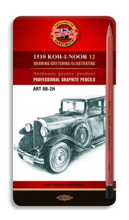Ołówek Grafitowy 1512 ART NATUR 8B-2H komplet 12 szt. KOH I NOOR