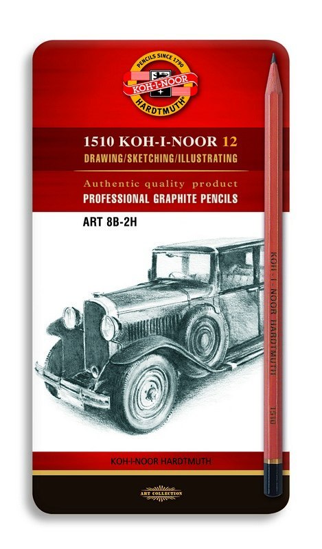 Ołówek Grafitowy 1512 ART NATUR 8B-2H komplet 12 szt. KOH I NOOR