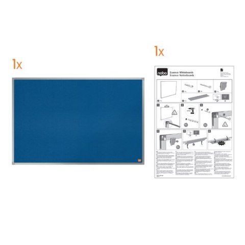 Tablica ogłoszeniowa filcowa Nobo Essence 1200x1200mm, niebieska 1915455