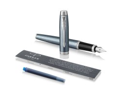 WYCOFANY Pióro wieczne (F) PARKER IM BLUE GREY CT 1931648, giftbox