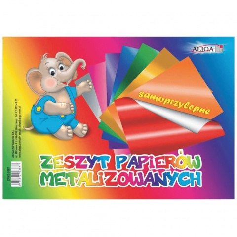 Zeszyt papierów metal.samop 17x25cm 8kol.ZPMS-6387 ALIGA