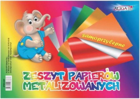 Zeszyt papierów metal.samop 17x25cm 8kol.ZPMS-6387 ALIGA