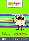 Blok techniczny kolorowy A3, 170g, 10 ark, Happy Color HA 3550 3040-09