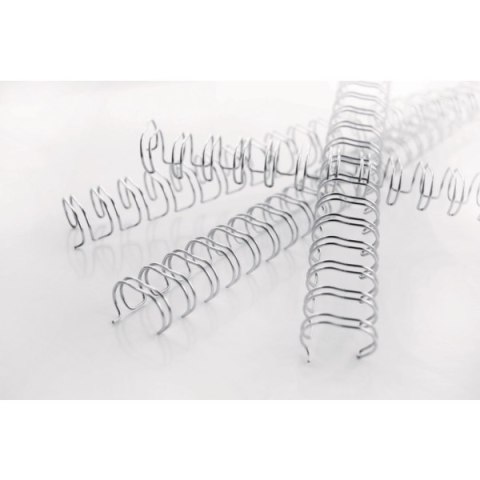 Grzbiety drutowe GBC WireBind A4, 6 mm, srebrne , 100 szt., RG810497