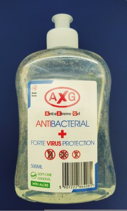 Żel do rąk ANTIBACTERIAL 500ML AXG antybakteryjny z alkoholem, aloesem i gliceryną