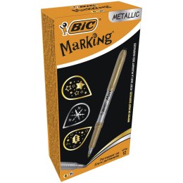 Marker metaliczny BIC Intensity Metallic Ink Złoty&Srebrny, 950466 (2 x 6 szt.)