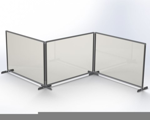 Osłona ochronna 100x65 pleksi bezbarwne, rama aluminiowa, metalowa podstawa czerwona Osłona ochronna 100x65 pleksi bezbarwne, rama aluminiowa, metalowa podstawa czerwona