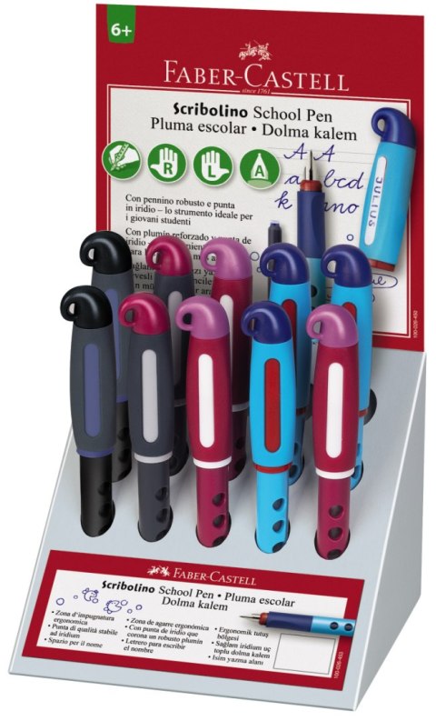 Pióro wieczne SCRIBOLINO mix kol.dla praworęcznych FABER CASTELL (X)