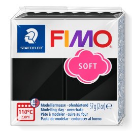 Kostka FIMO soft 57g, czarny, masa termoutwardzalna, Staedtler S 8020-9