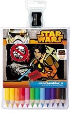Kredki BAMBINO 12 kol.wopr.drew. STAR WARS REBELS z nadr.+temperówka*0999
