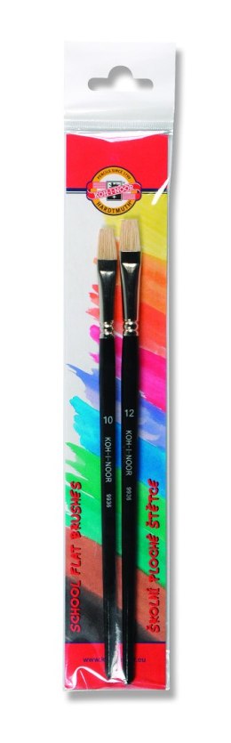 Pędzle płaskie 9936 kpl(10,12) KOH-I-NOOR
