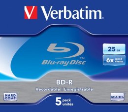 Płyta BD-R VERBATIM Blu-Ray 25GB jewel case 6x Scratchguard Plus 43715