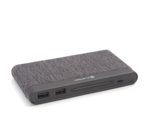 Powerbank, przenośna ładowarka Platinet Fabric Braided 10000 mAh szary PMPB10FGD