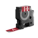 Taśma winylowa RHINO 19mm biała na czerwonym 1805422 DYMO (X)