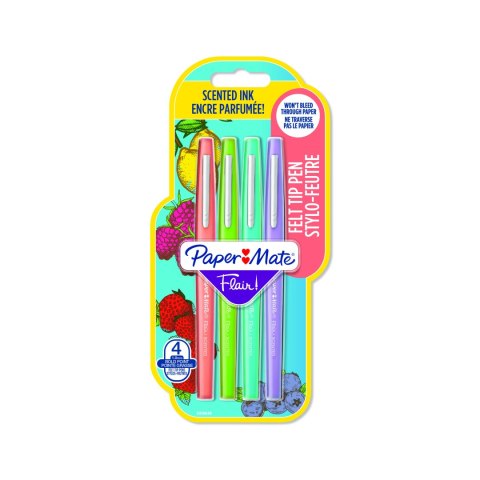 Flamaster FLAIR SCENTED 4 kolory, blister PAPER MATE 2138468