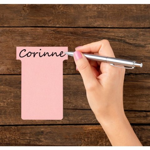 Karteczki T-Card Nobo, rozmiar 2, różowe 100 szt. 2002008