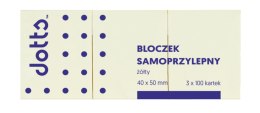 Bloczek samoprzylepny DOTTS 40x50 żółty 100 kartek (3szt) (NS50/40/3/D)