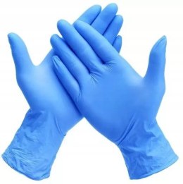 Rękawice nitrylowe XL (100) niebieskie bezpudrowe