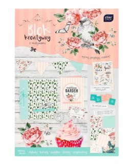 Blok kreatywny A4 z naklejkami BOTANIQUE 8533