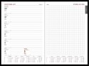 Kalendarz Vivella B5 tygodniowy z notesem p. biały Nr kat. 216 B5TNB czarny WOKÓŁ NAS