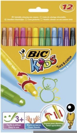 Kredki świecowe BIC Kids Turn&Colour , 8805082