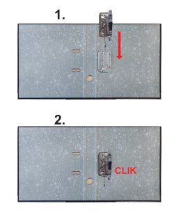 Segregator A4 50mm niebieski CLICK&GO (oprawa+mechanizm, zestaw do samodzielnego złożenia)