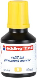 Tusz do markerów permanentnych 30 ml żółty Edding T25/005/Z