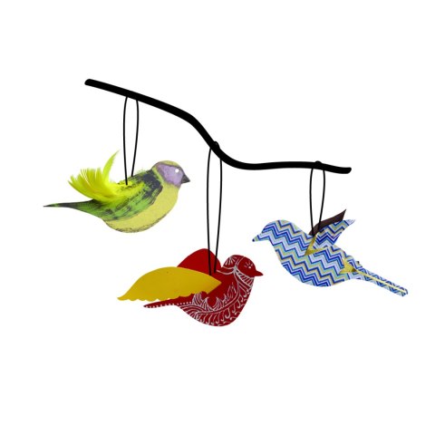 Zestaw kształtów tekturowych BIRDS, 5 szt, 12x6 cm, Happy Color HA 4512 1206-BR5