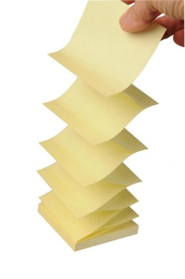 Bloczki ekologiczne POST-IT_ Z-Notes (C2014Y12-1), 76x76mm, 12x100 kart., żółte + podajnik GRATIS