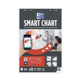 Blok do flipcharta OXFORD smart chart 650x980 20k 90g kratka 400096278