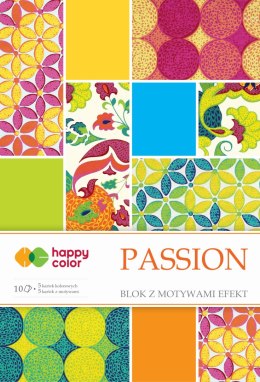 Blok effect PASSION, 20x29cm, 170-220g/m2, 10 ark, 5 motyw., Happy Color HA 7717 2029-PA