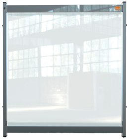 Ekran na biurko w systemie modułowym Nobo Premium Plus z przezroczystego PVC 750x820 mm 1915550