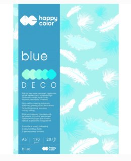 Blok DECO BLUE HAPPY COLOR A5 20ark.170g 5 ko lorów HA 3717 1520-032