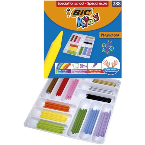 Kredki świecowe BIC Kids Plastidecor Zestaw 288szt, 8878351