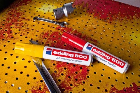 Marker E-800 EDDING czerwony końcówka ścięta 12 mm
