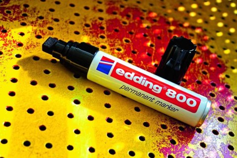 Marker E-800 EDDING czerwony końcówka ścięta 12 mm