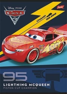 Zeszyt okł.lam. A5 32k. krata CARS 3