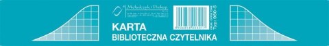 980-5 Karta biblioteczna czyt. (1kpl=50st)MICHALCZYK I PROKOP