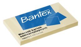 Bloczek samoprzylepne 100x75mm, 100 kartek, żółty BANTEX 400086387