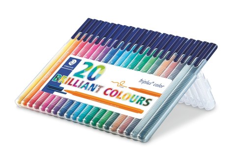 Flamastry triplus, 20 kol. w etui, Staedtler S 323 SB20