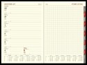 Kalendarz Cross z gumką i ażurową datówką A4 tygodniowy z notesem p. kremowy Nr kat. 204 A4TNRK czarny WOKÓŁ NAS