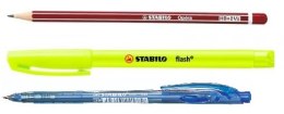 ZESTAW Długopis LINER 308, Ołówek HB, Zakreślacz żółty FLASH STABILO