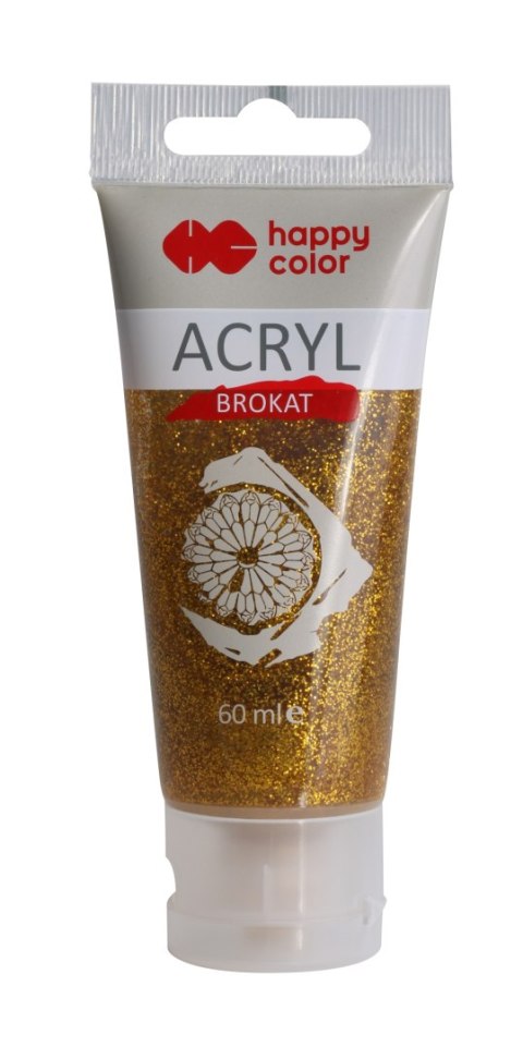 Brokat akrylowy 60ml, złoty, Happy Color HA 7370 0060-101