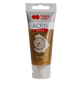 Brokat akrylowy 60ml, złoty, Happy Color HA 7370 0060-101