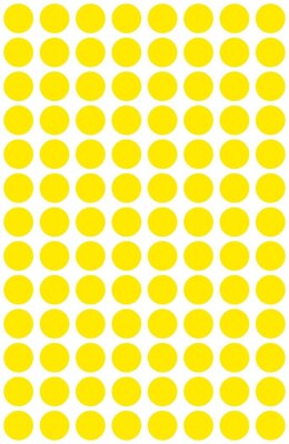 Kółka do zaznaczania kolorowe, 416 etyk./op., Q8 mm, żółte Avery Zweckform, 3013 (X)