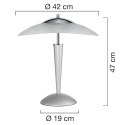 Lampka biurkowa UNILUX CRISTAL, metaliczna szara dotykowy włącznik, 400064642