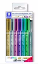 Marker metaliczny, okrągła końcówka, M, 6 szt. + 308C2-9 gratis, Staedtler S 8323-SWP6P